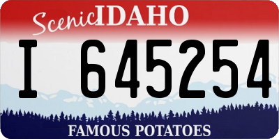 ID license plate I645254