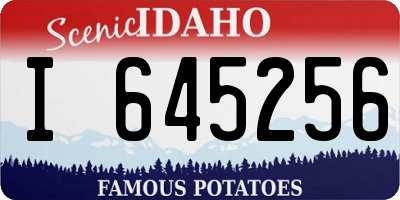 ID license plate I645256