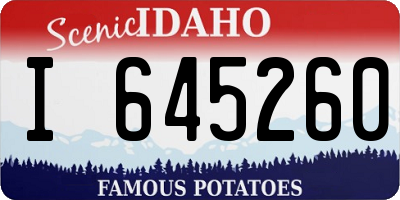 ID license plate I645260