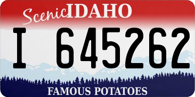 ID license plate I645262