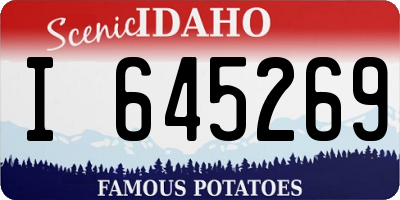 ID license plate I645269