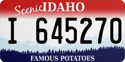 ID license plate I645270