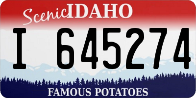 ID license plate I645274