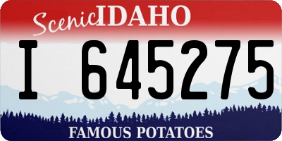 ID license plate I645275