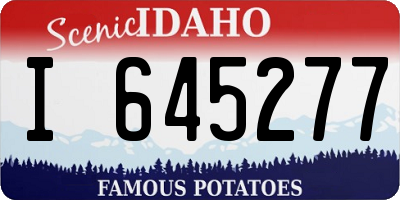 ID license plate I645277