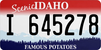ID license plate I645278