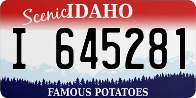 ID license plate I645281