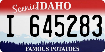 ID license plate I645283
