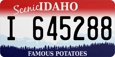 ID license plate I645288