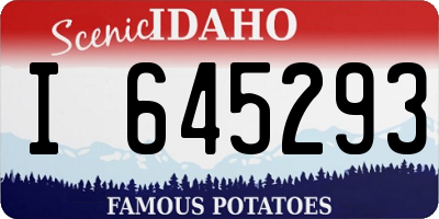 ID license plate I645293