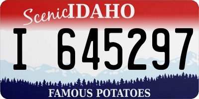 ID license plate I645297