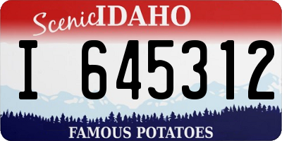 ID license plate I645312