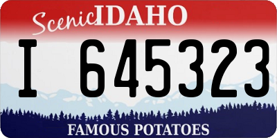 ID license plate I645323