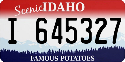 ID license plate I645327
