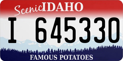 ID license plate I645330