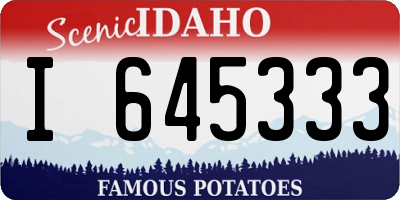 ID license plate I645333
