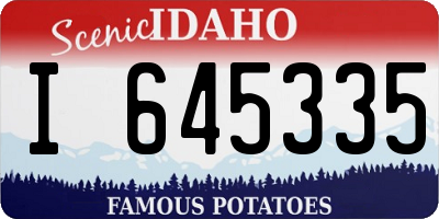 ID license plate I645335