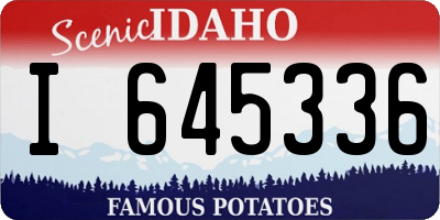ID license plate I645336