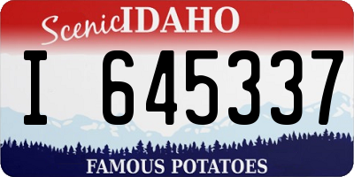 ID license plate I645337