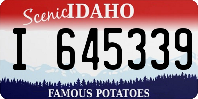 ID license plate I645339