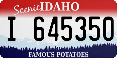 ID license plate I645350