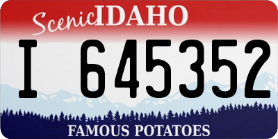 ID license plate I645352