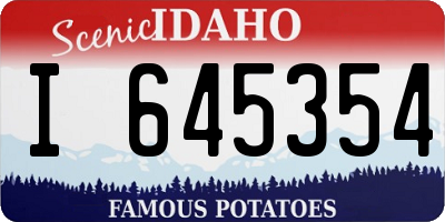 ID license plate I645354