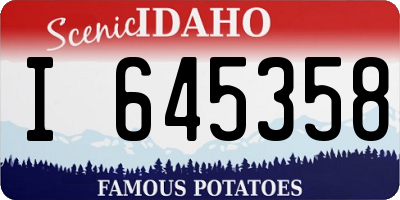 ID license plate I645358