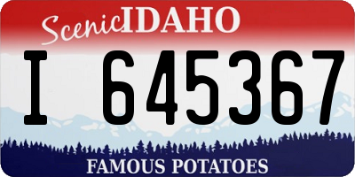 ID license plate I645367