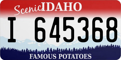 ID license plate I645368