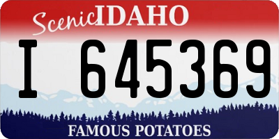 ID license plate I645369