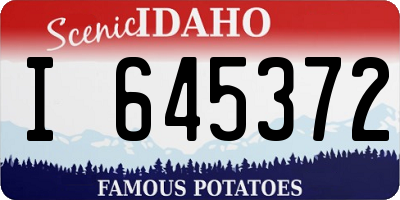 ID license plate I645372