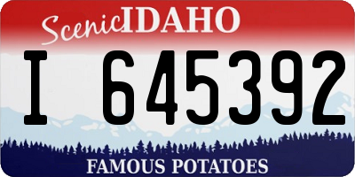 ID license plate I645392