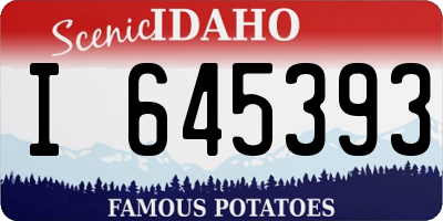 ID license plate I645393