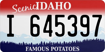 ID license plate I645397