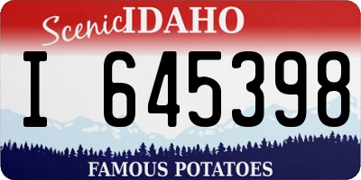 ID license plate I645398