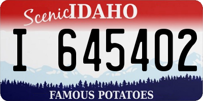 ID license plate I645402