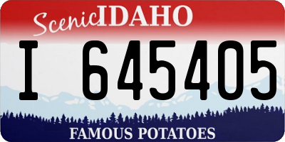 ID license plate I645405