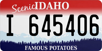 ID license plate I645406