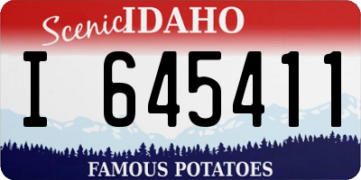 ID license plate I645411