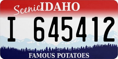 ID license plate I645412