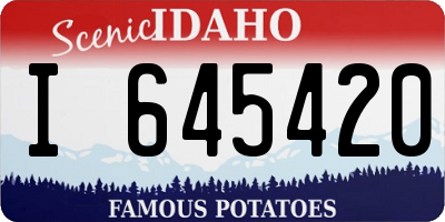 ID license plate I645420
