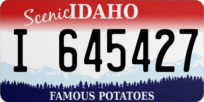 ID license plate I645427