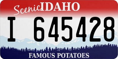 ID license plate I645428