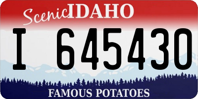 ID license plate I645430