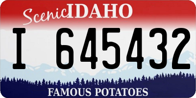 ID license plate I645432