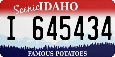 ID license plate I645434