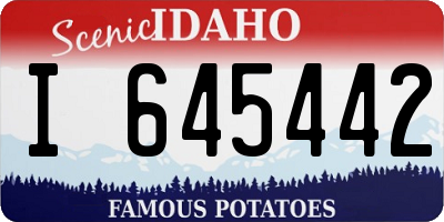 ID license plate I645442