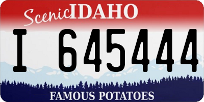 ID license plate I645444