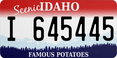 ID license plate I645445